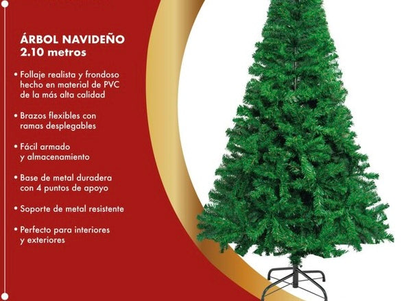 Arbol Navidad 210cm 1003 ramas Importado