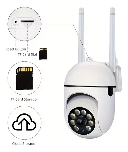 Camara Seguridad Wifi Robotica Blanca