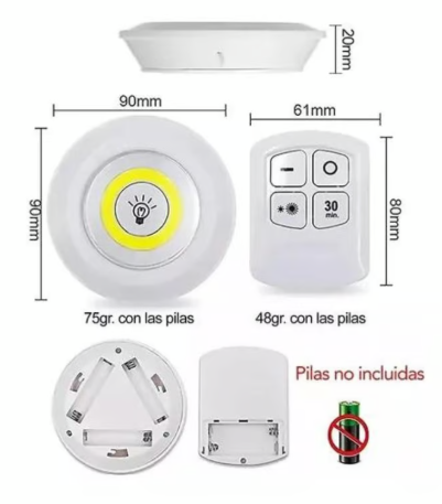 Lampara Luz Led X3 Portatil Inalambrica